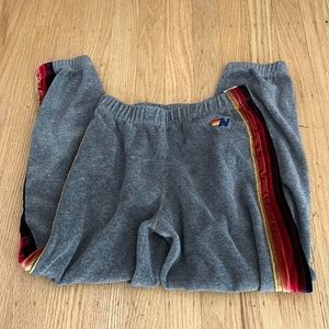 aviavtor nation velvet stipe sweatpants size 10 kids perfect condition